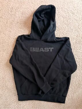 MR. BEAST Black Hoodie with Logo